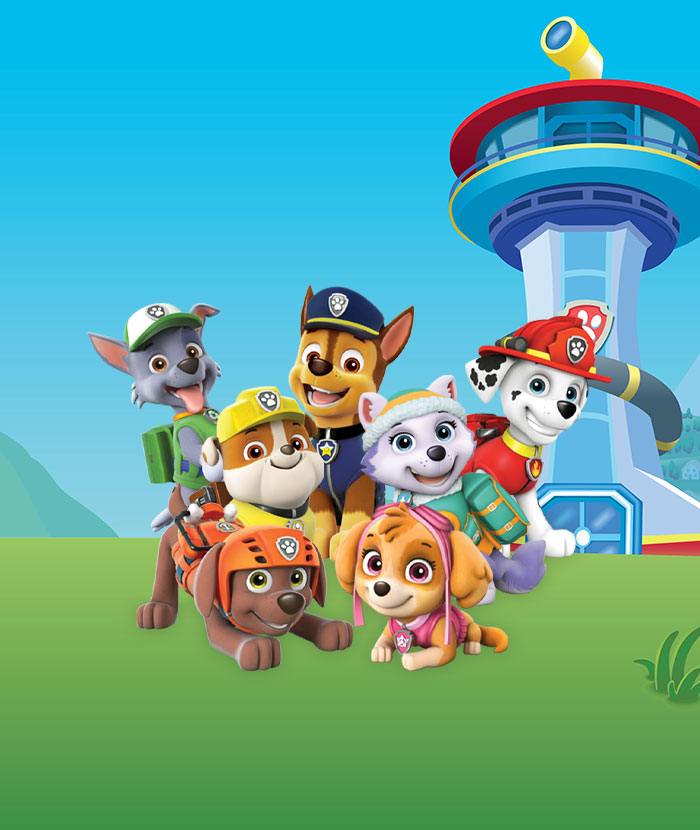 PAW Patrol pups outside of HQ Tower